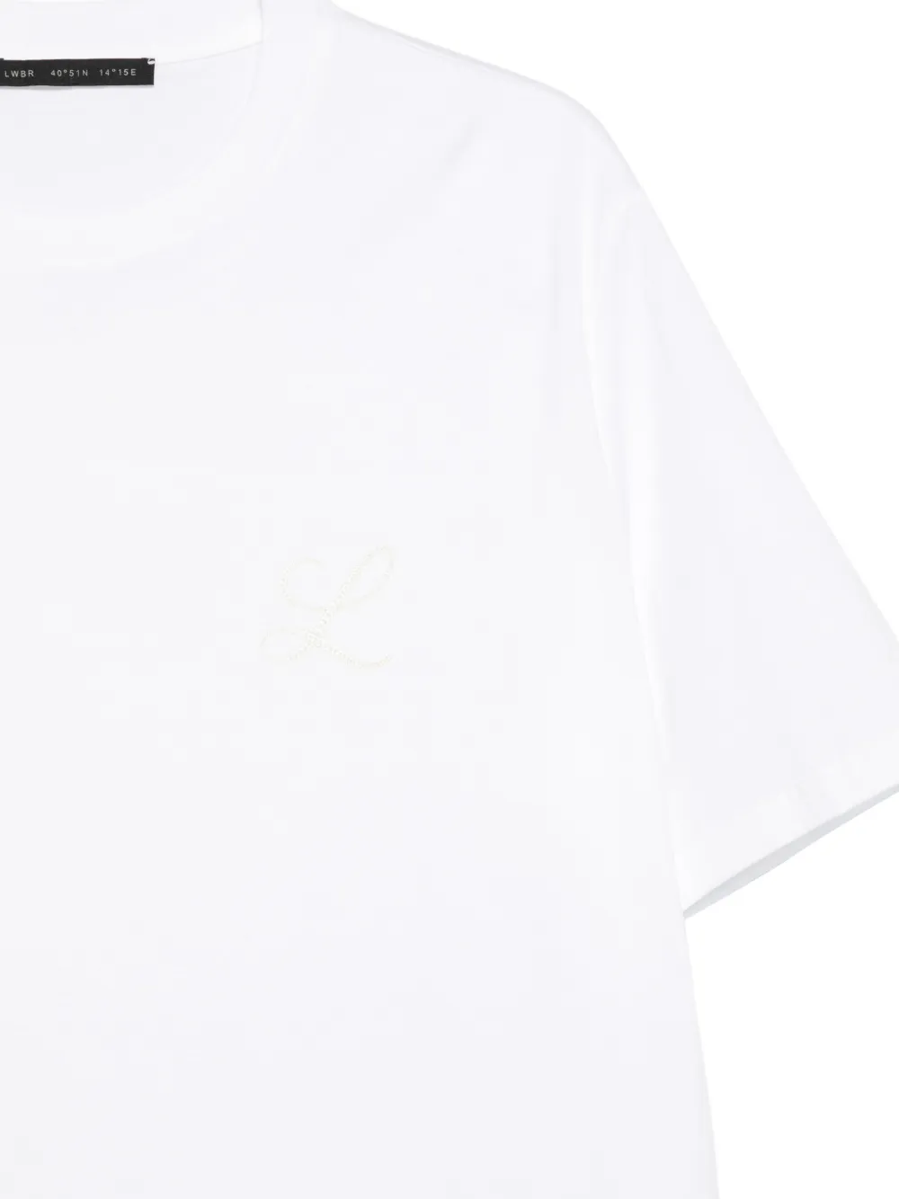 Low Brand T-shirt met borduurwerk Wit