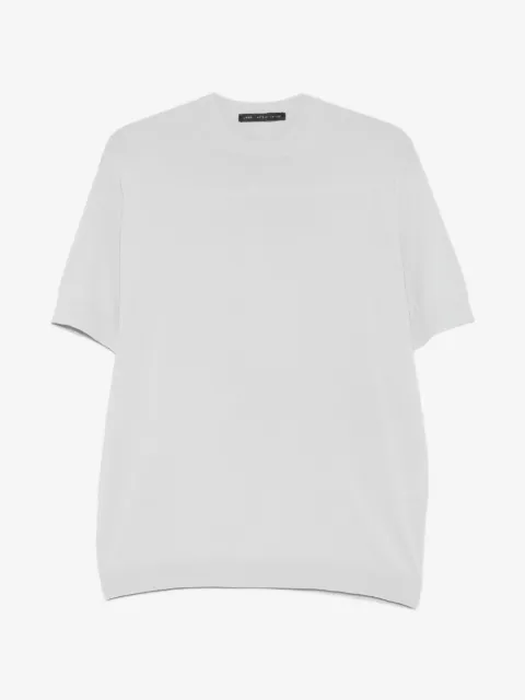 Low Brand playera con dobladillo de canalé