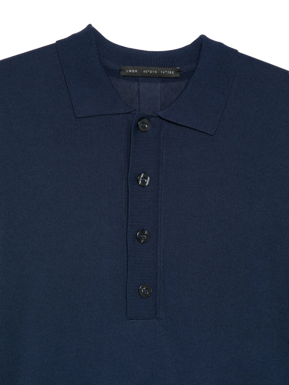 Low Brand Poloshirt met knopen Blauw