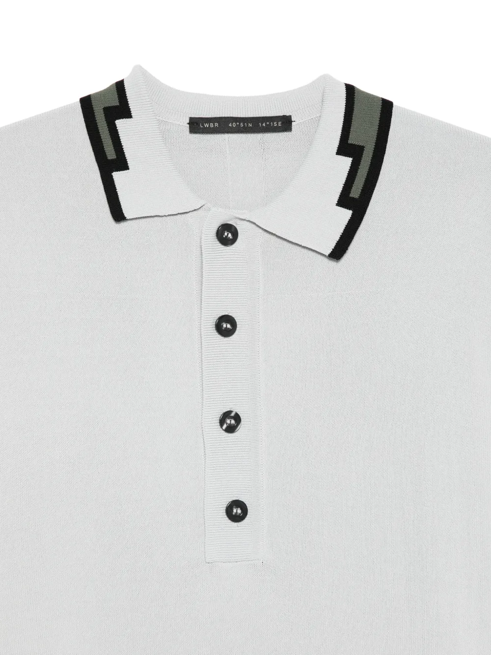 Low Brand Poloshirt met zigzag-patroon en kraag Grijs