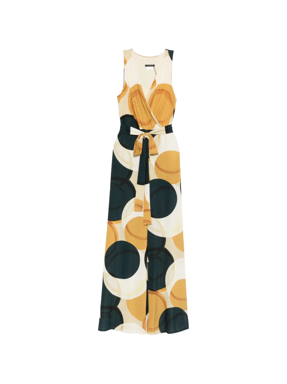 LE RJTANGE abstract-print jumpsuit - Verde
