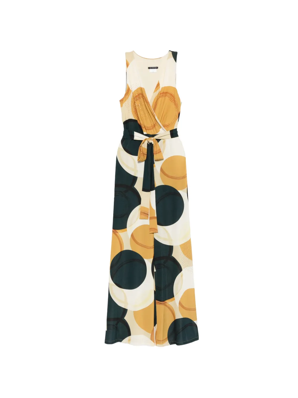 LE RJTANGE abstract-print jumpsuit - Verde