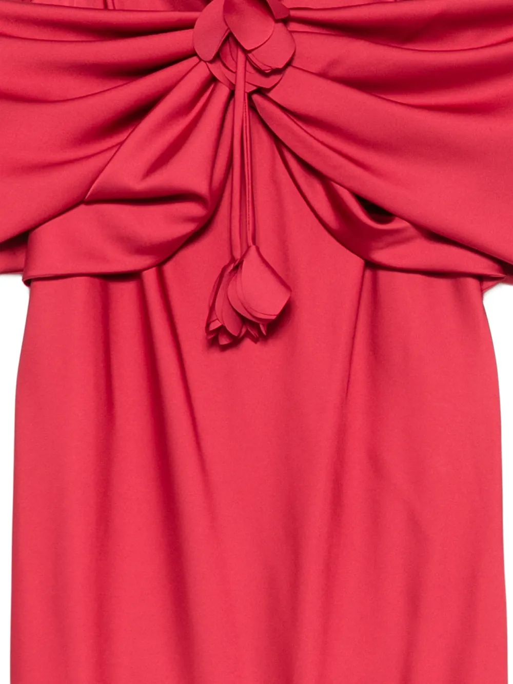 LE RJTANGE Maxi-jurk met bloemenpatch Rood