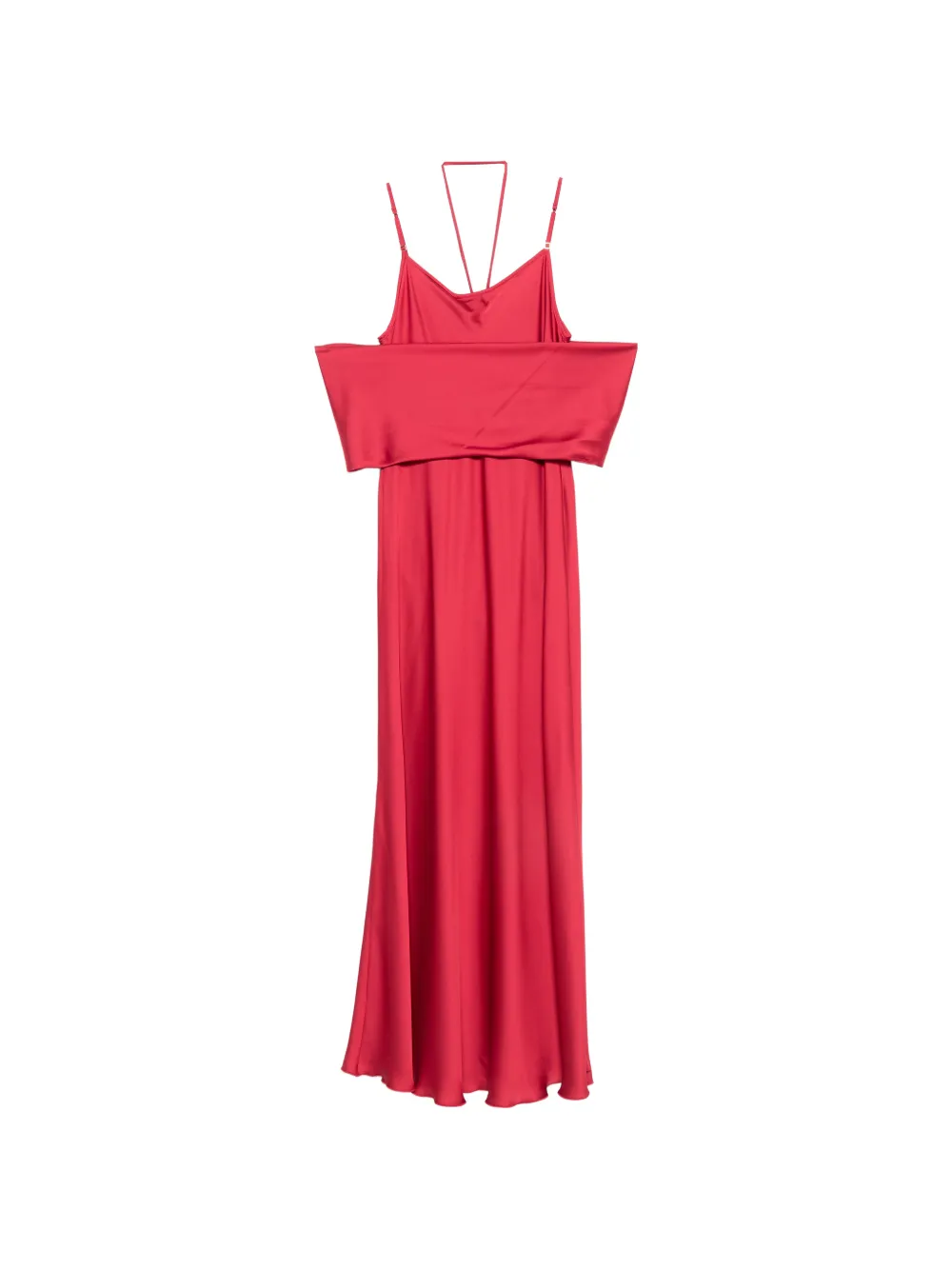 LE RJTANGE Maxi-jurk met bloemenpatch Rood