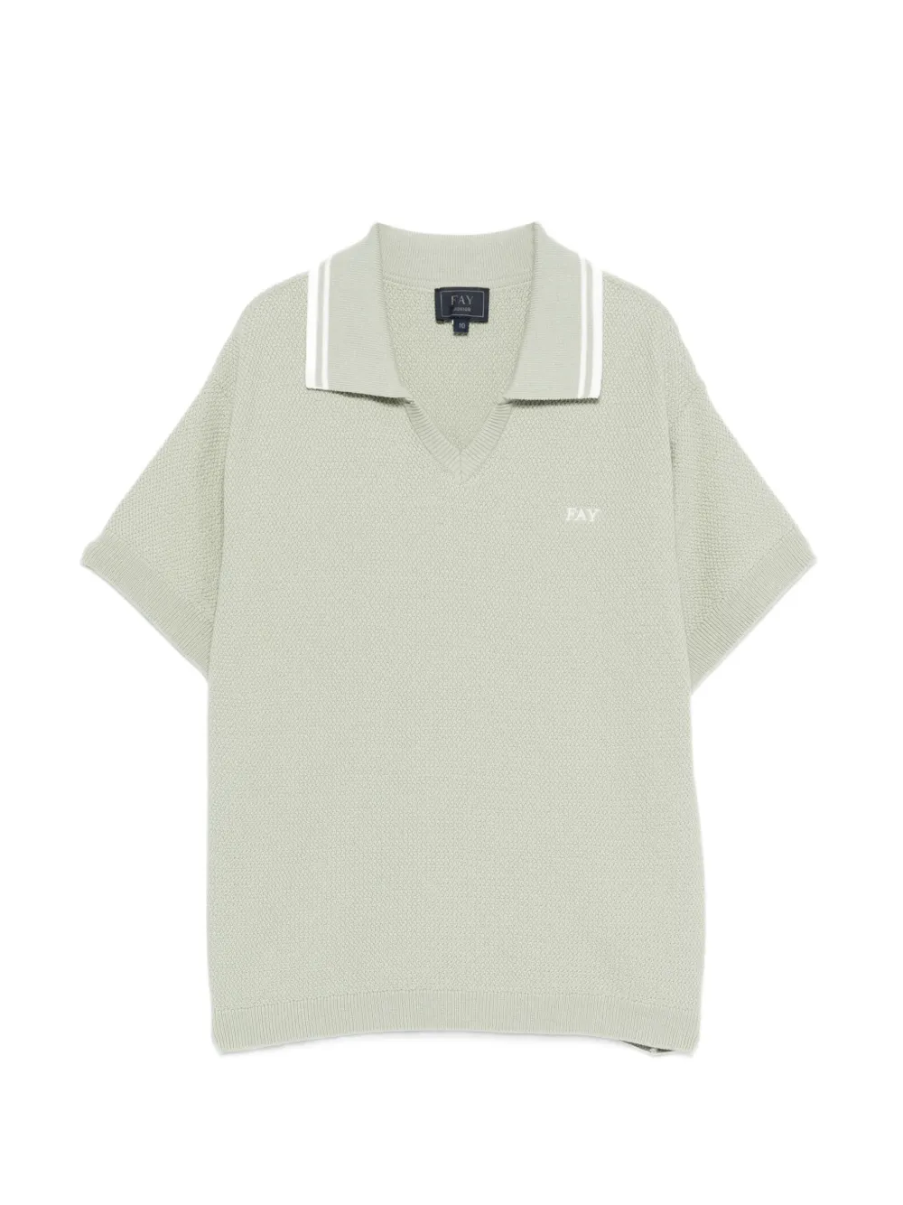 Fay Kids waffle-knit T-shirt - Verde