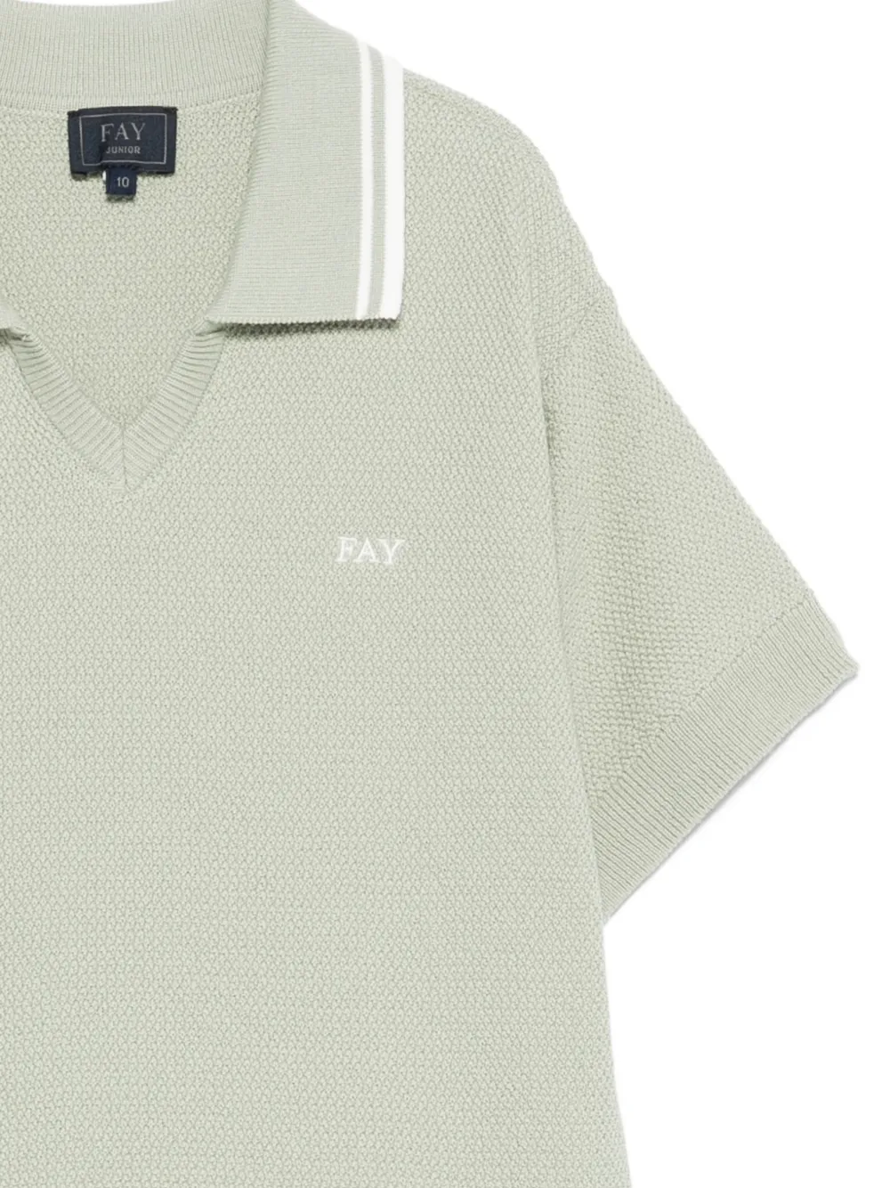 Fay Kids Wafelgebreid T-shirt Groen