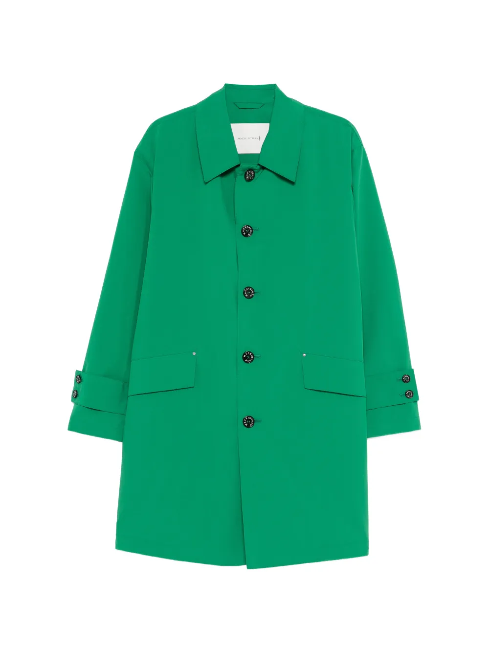 Mackintosh Humbie buttoned coat - Green