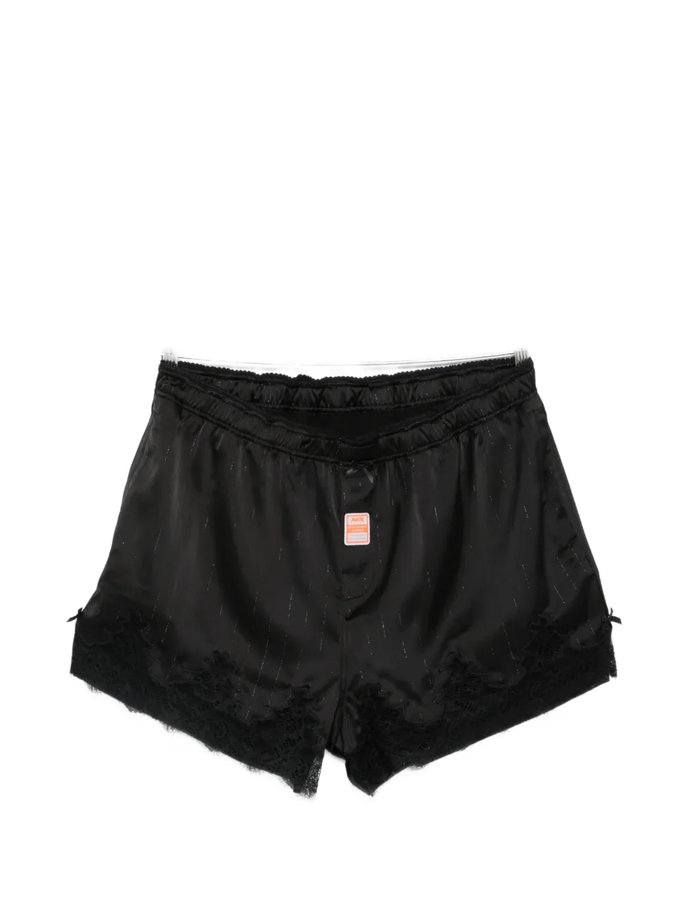 Martine Rose lace-trim shorts - Nero