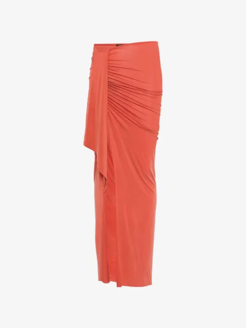 Balmain draped-detail slit maxi skirt