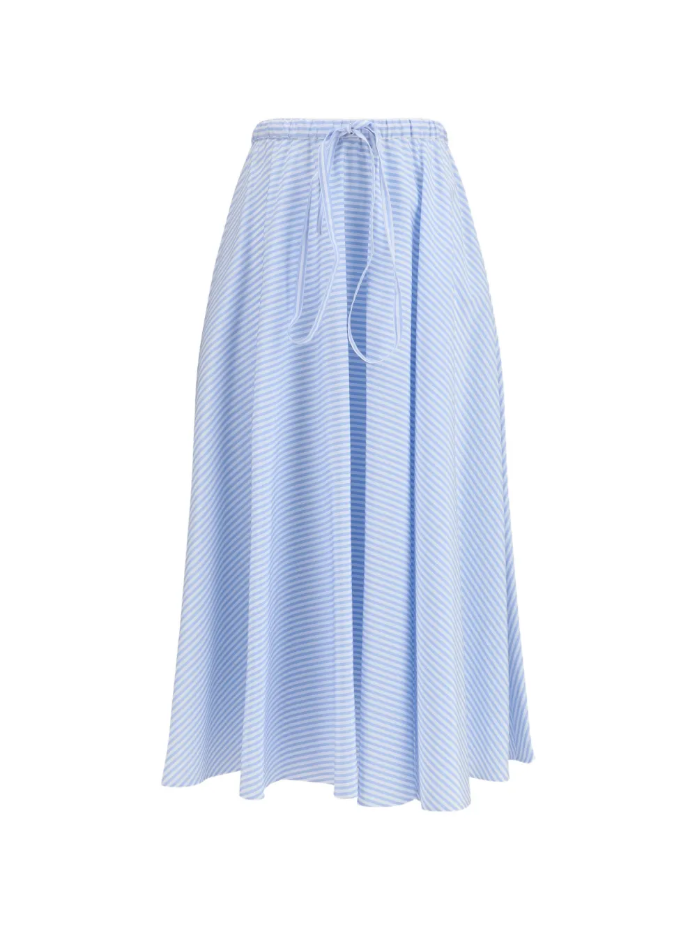 CRIDA Locorotondo striped midi cotton skirt - Blu