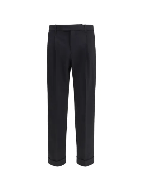 Cruna single-pleat carrot trousers