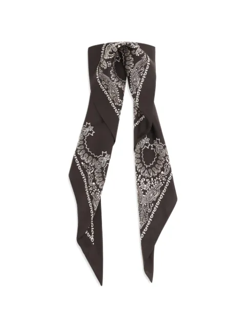 Destin paisley-print polka-dot scarf
