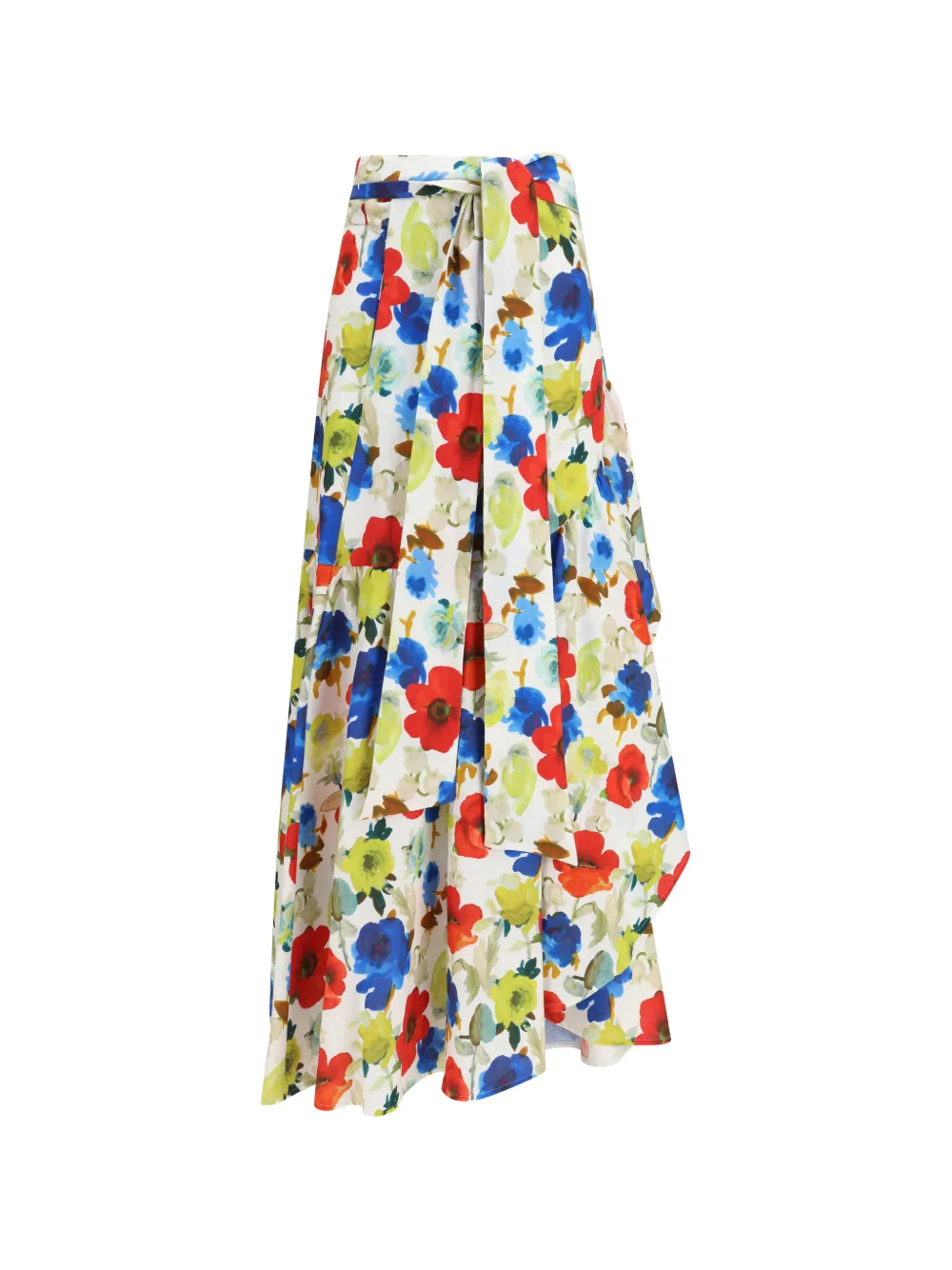 Sara Roka Marzia ruffled floral-print skirt - Bianco