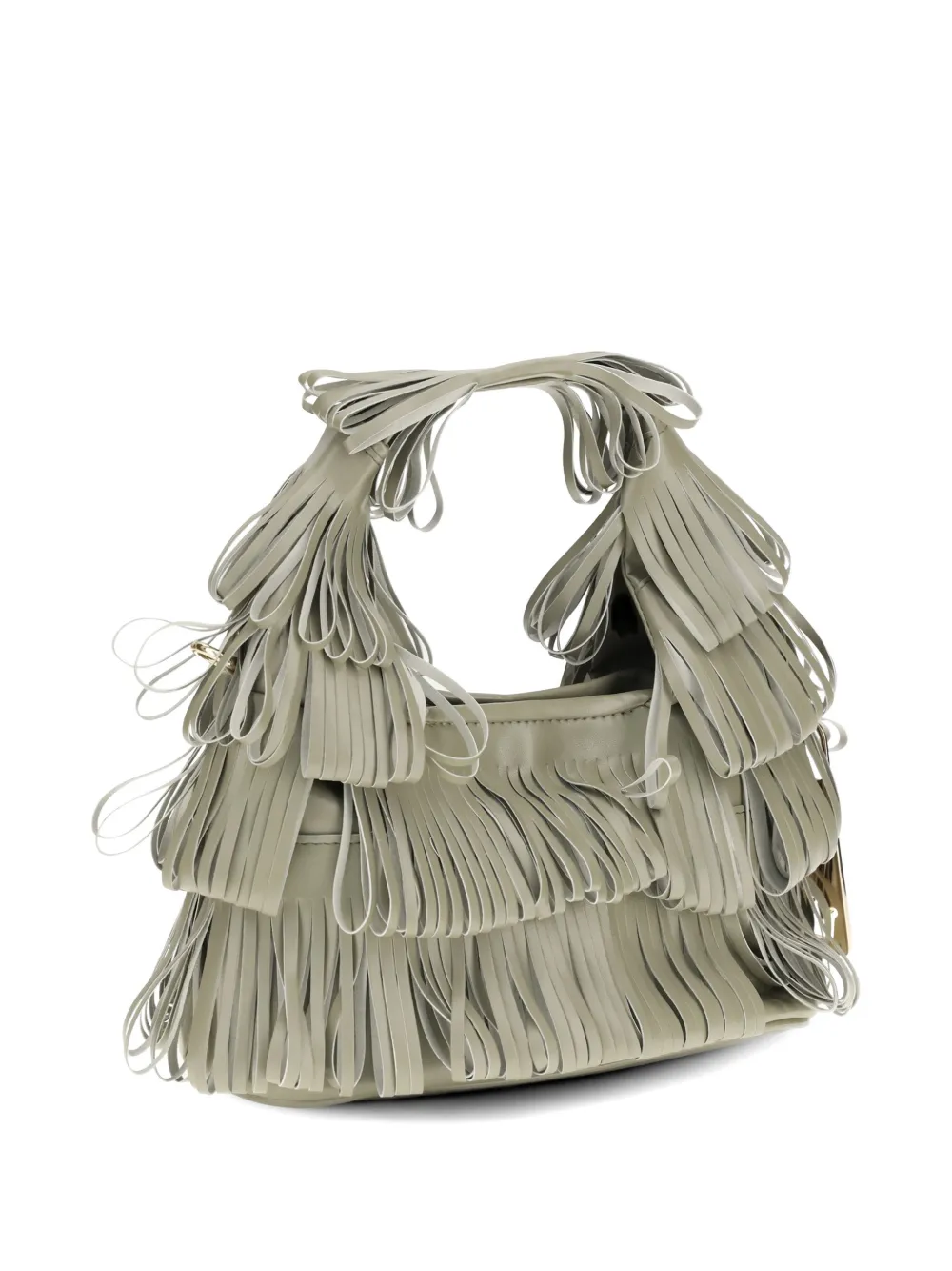  La Milanesa Capucine Fringed Charm Tote Bag - Green 