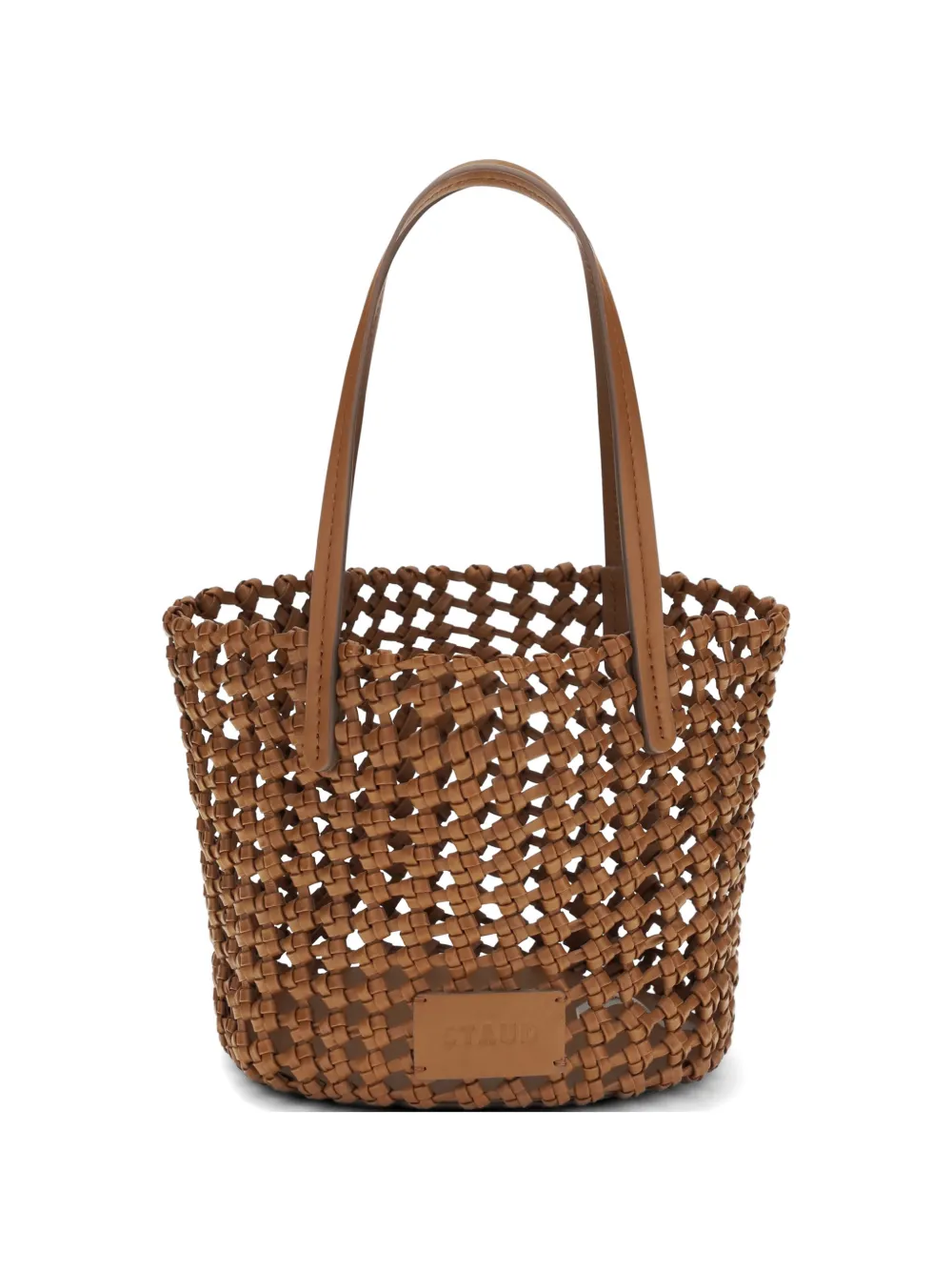 STAUD Caro woven bucket bag - Marrone