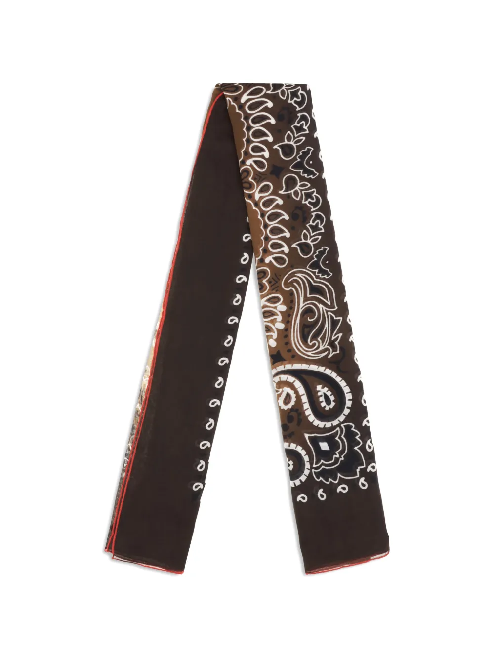 Destin paisley-print square scarf - Braun