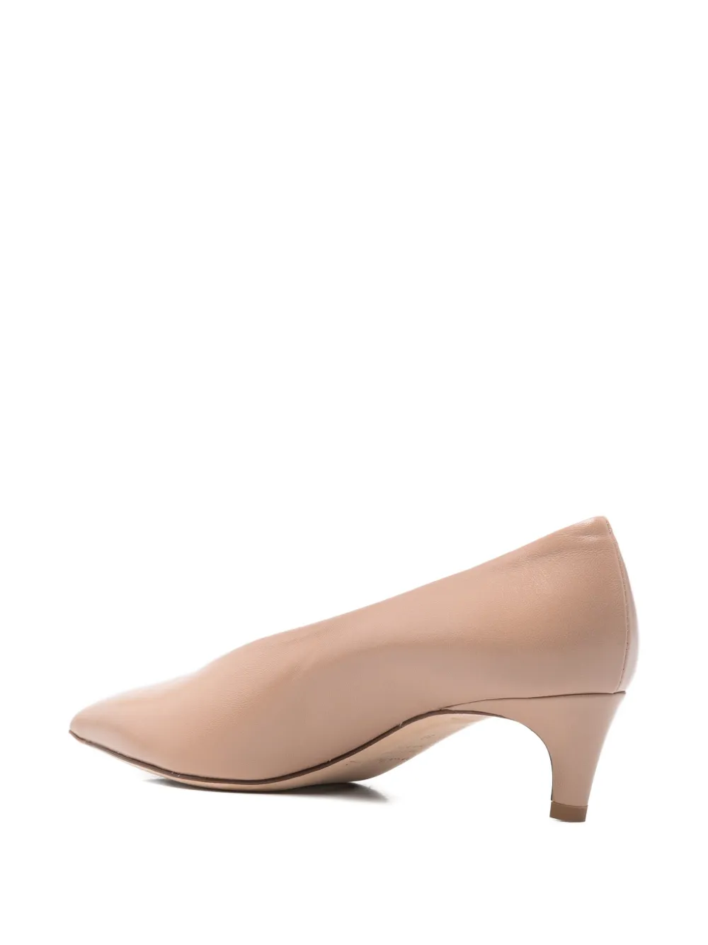 lorena paggi pointed leather pumps Beige
