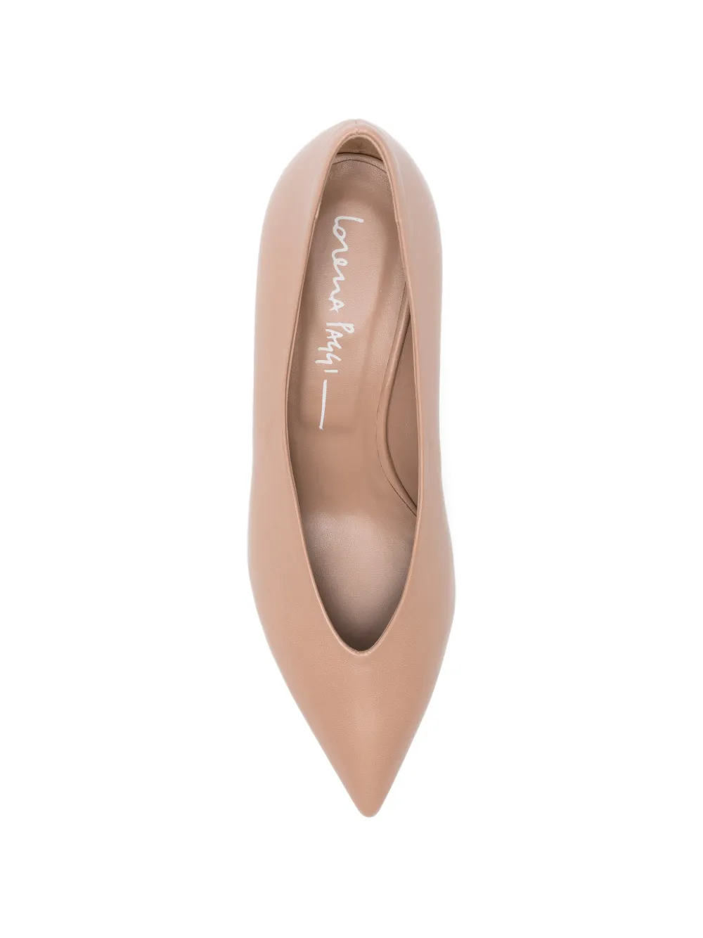 lorena paggi pointed leather pumps Beige