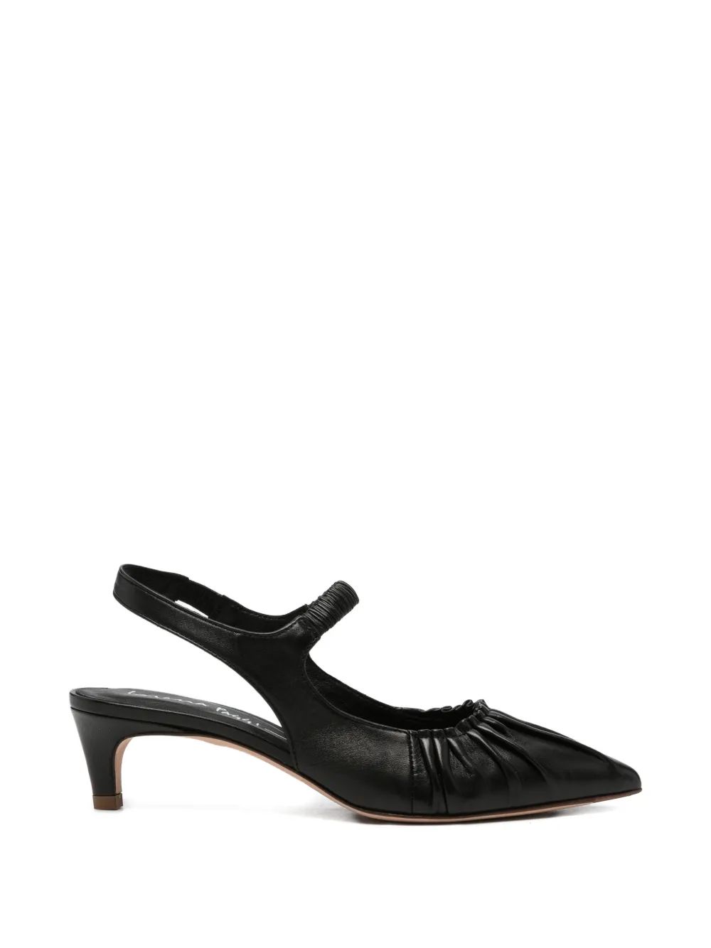 Lorena paggi ruched slingback pumps Zwart