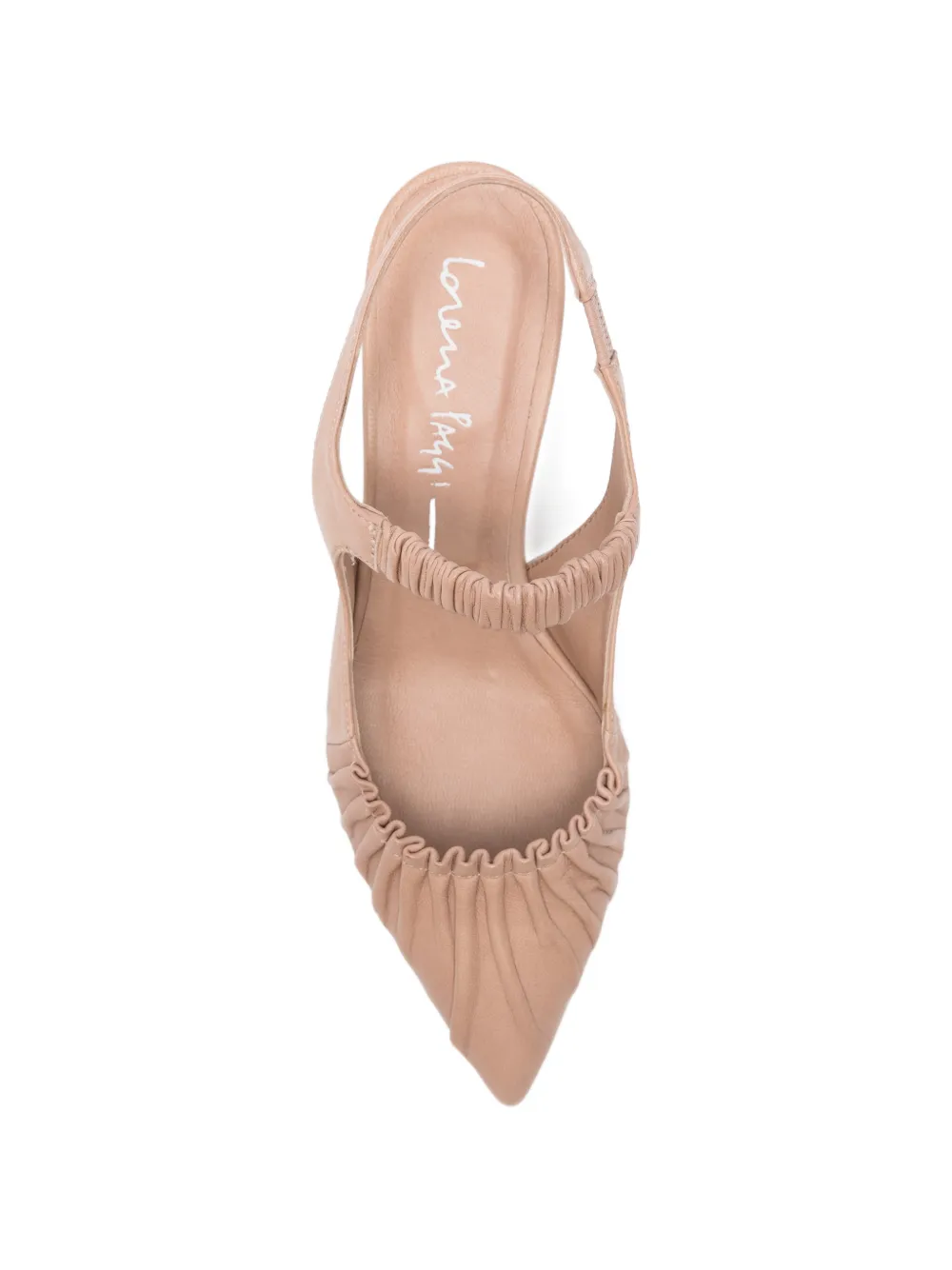 lorena paggi Slingback pumps met sleehak Beige