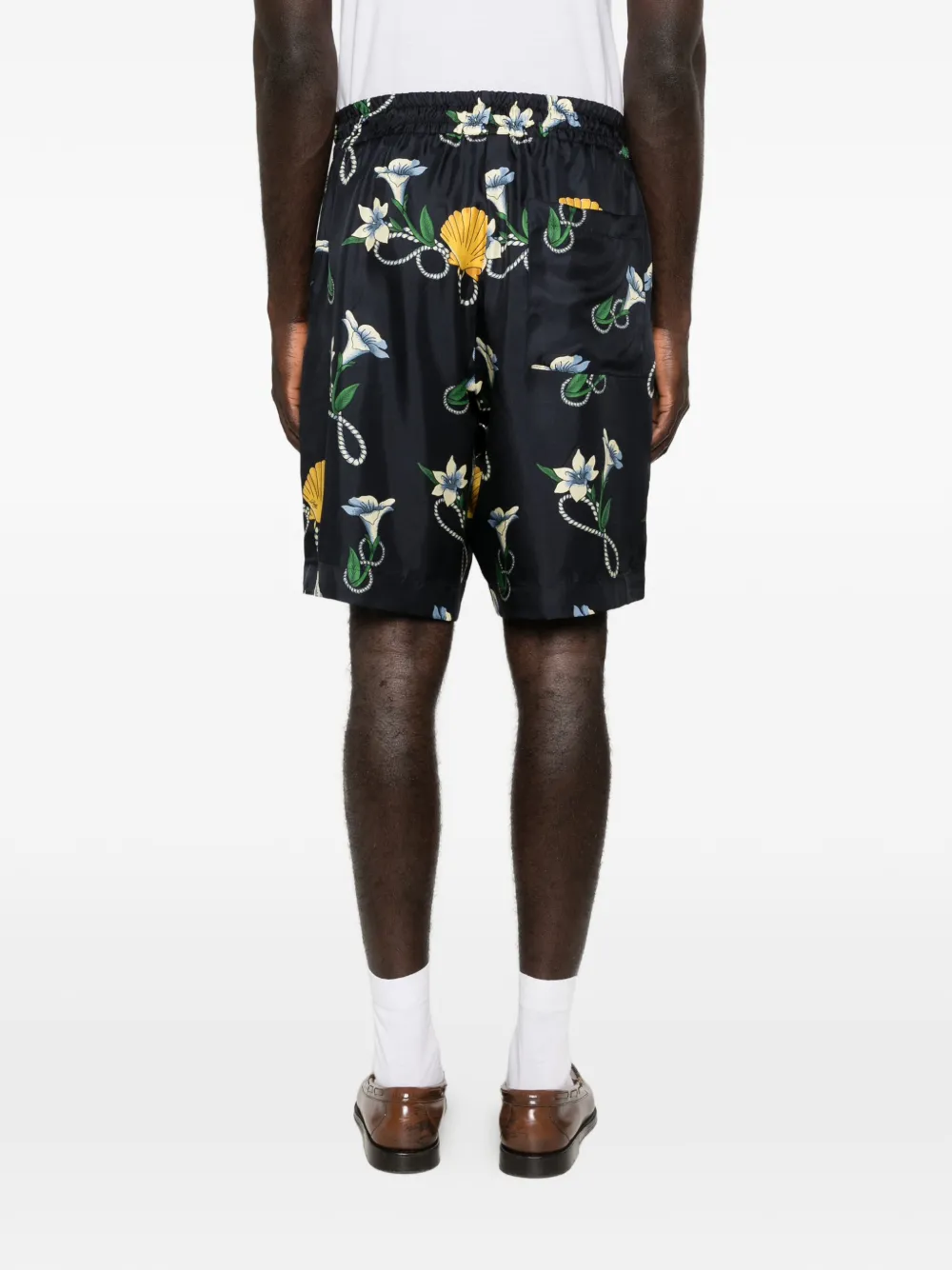 Drôle De Monsieur Shorts met bloemenprint Blauw