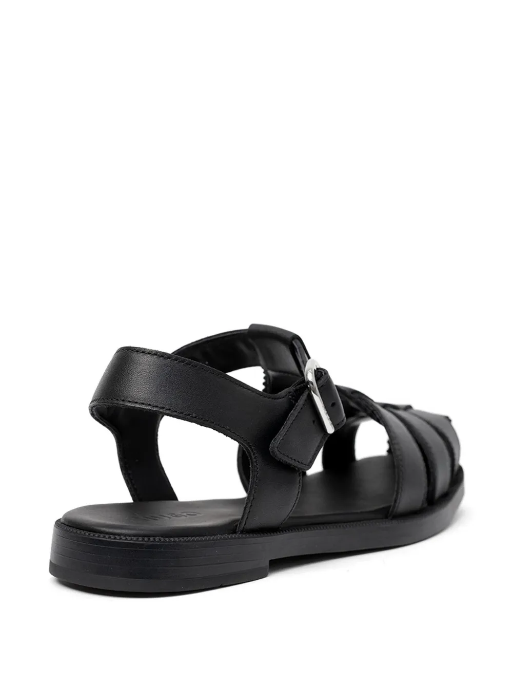 HUGO Liora geweven sandalen met gesp Zwart