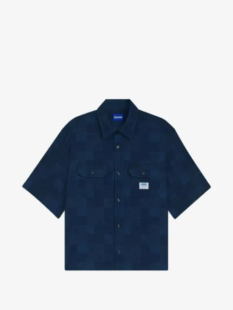 HUGO Ekyno chest-pocket checked shirt