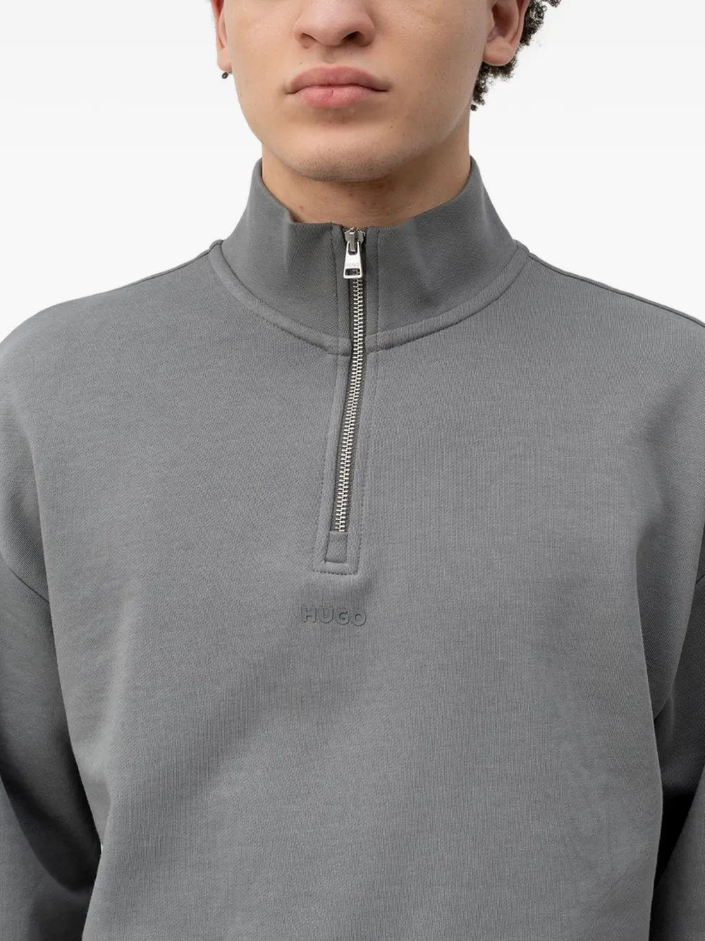  Hugo Durty Half-zip Sweatshirt - Grey 
