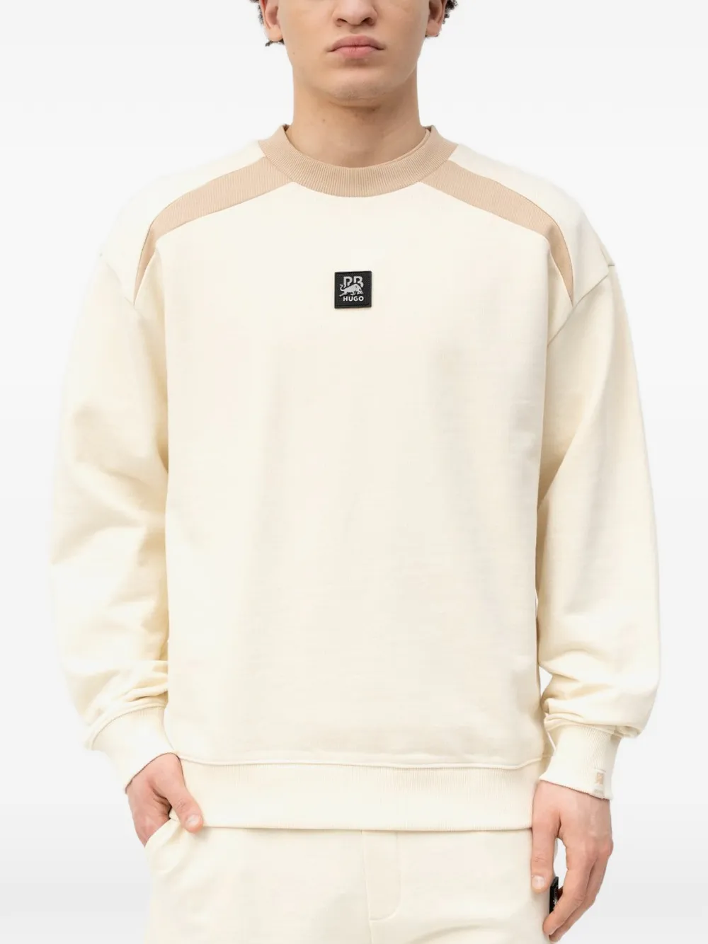HUGO x RB Davalio panelled sweatshirt - Toni neutri