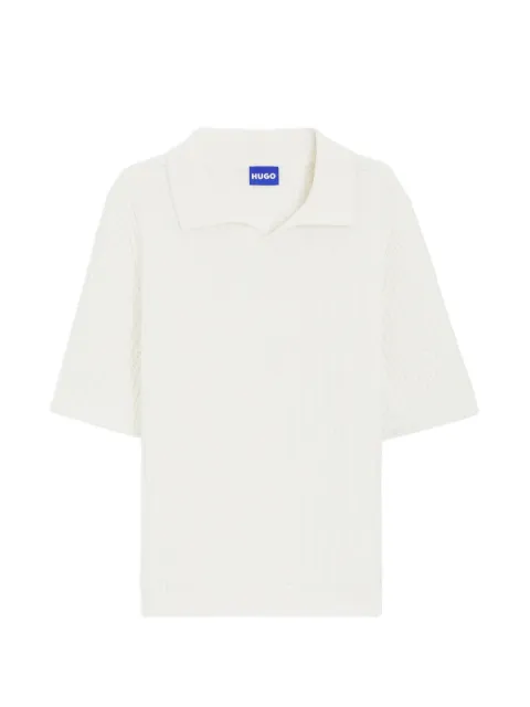 HUGO Spero waffle-texture short-sleeve T-shirt