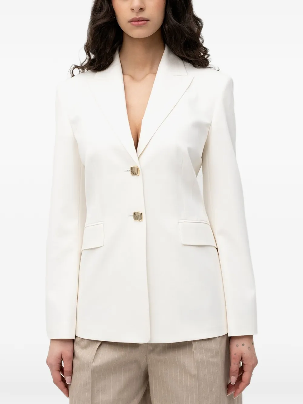  Hugo Asmalla Buttoned Blazer - White 