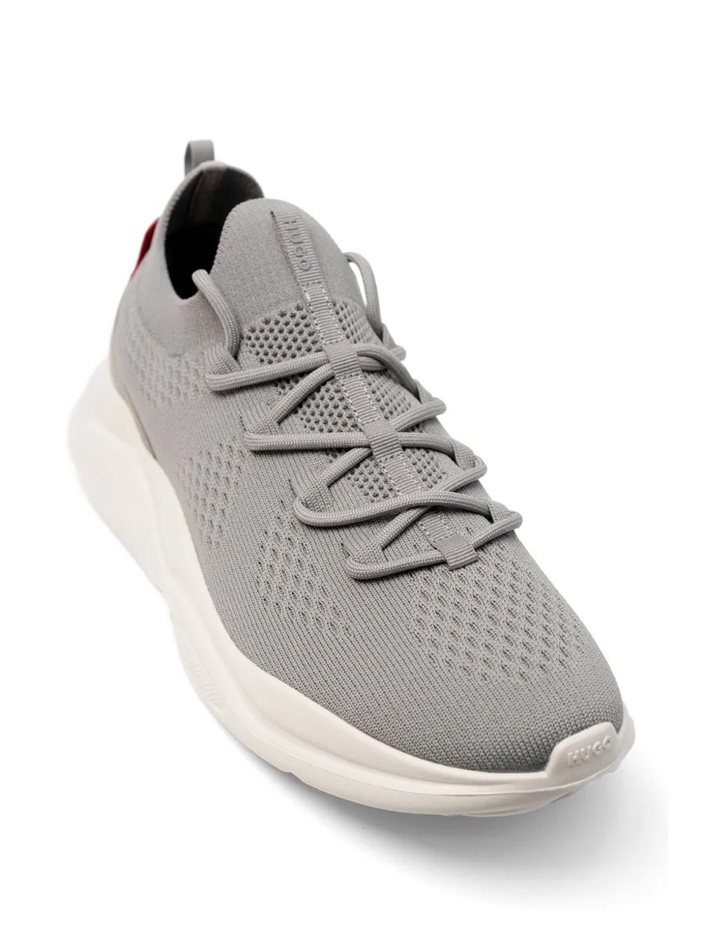 HUGO Leon geribbelde sneakers Grijs