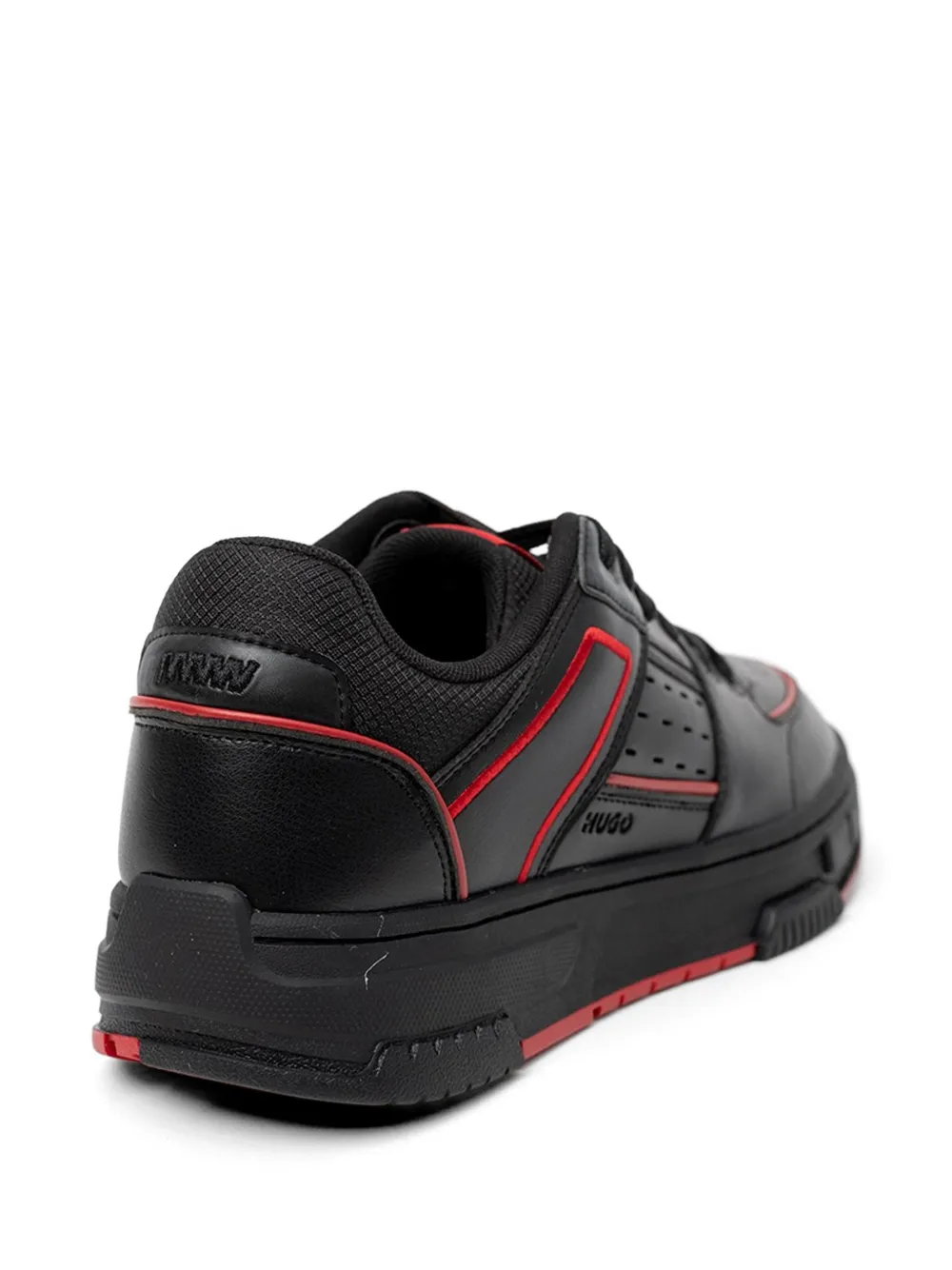 HUGO x RB Yarrow geperforeerde sneakers Zwart