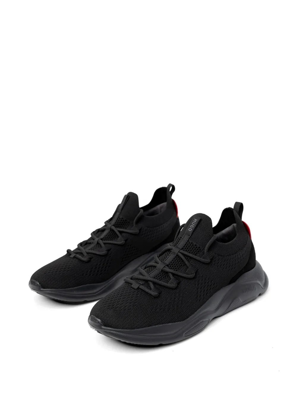 HUGO Leon sneakers met vlakken Zwart