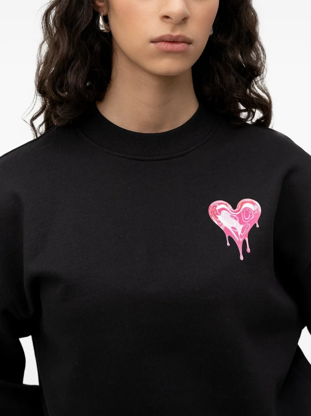  Hugo Heart Motif Sweatshirt - Black 