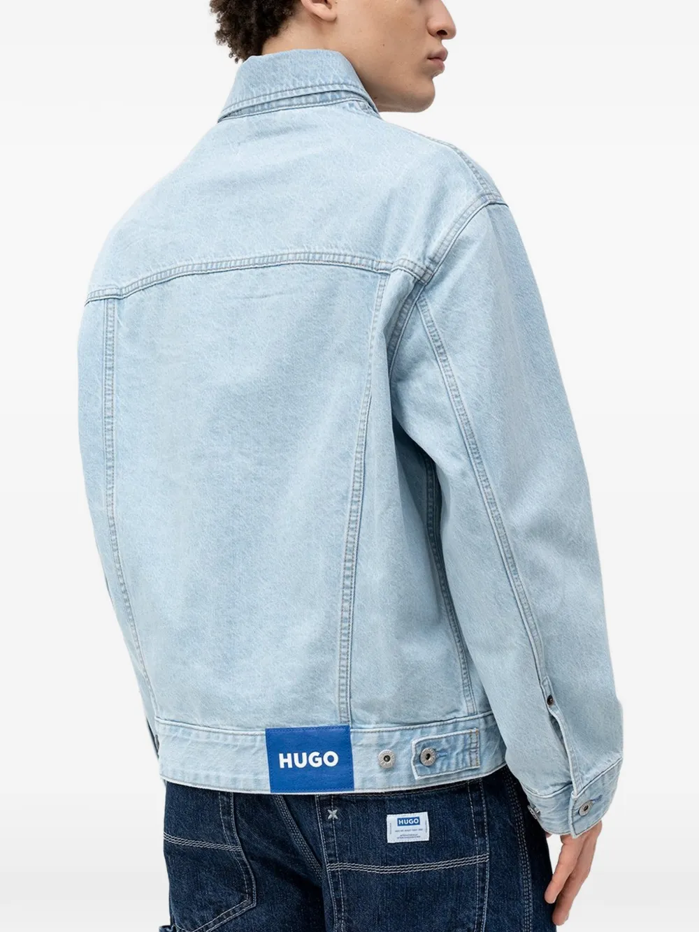 Hugo Buttoned-pockets Denim Jacket - Blue 