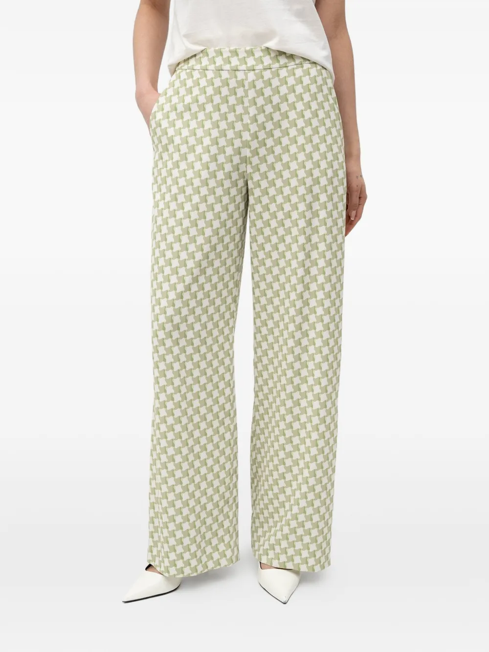  Hugo Haseli Checkered Trousers - Green 