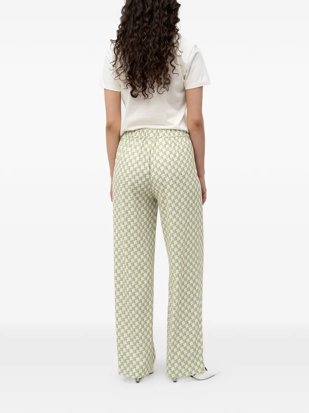  Hugo Haseli Checkered Trousers - Green 