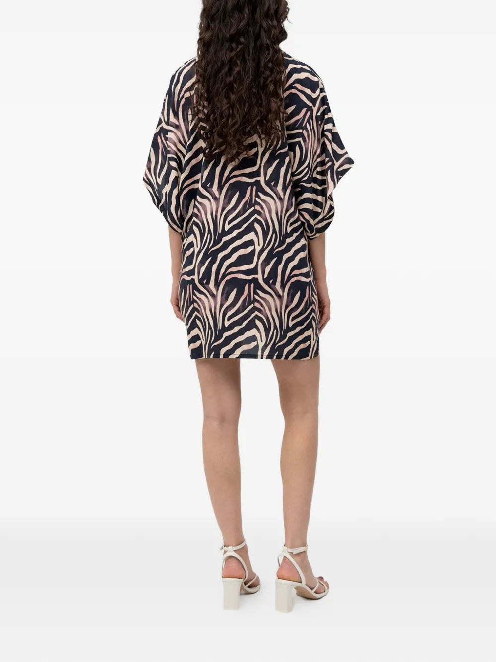  Hugo Fancy Zebra-print Dress - Black 