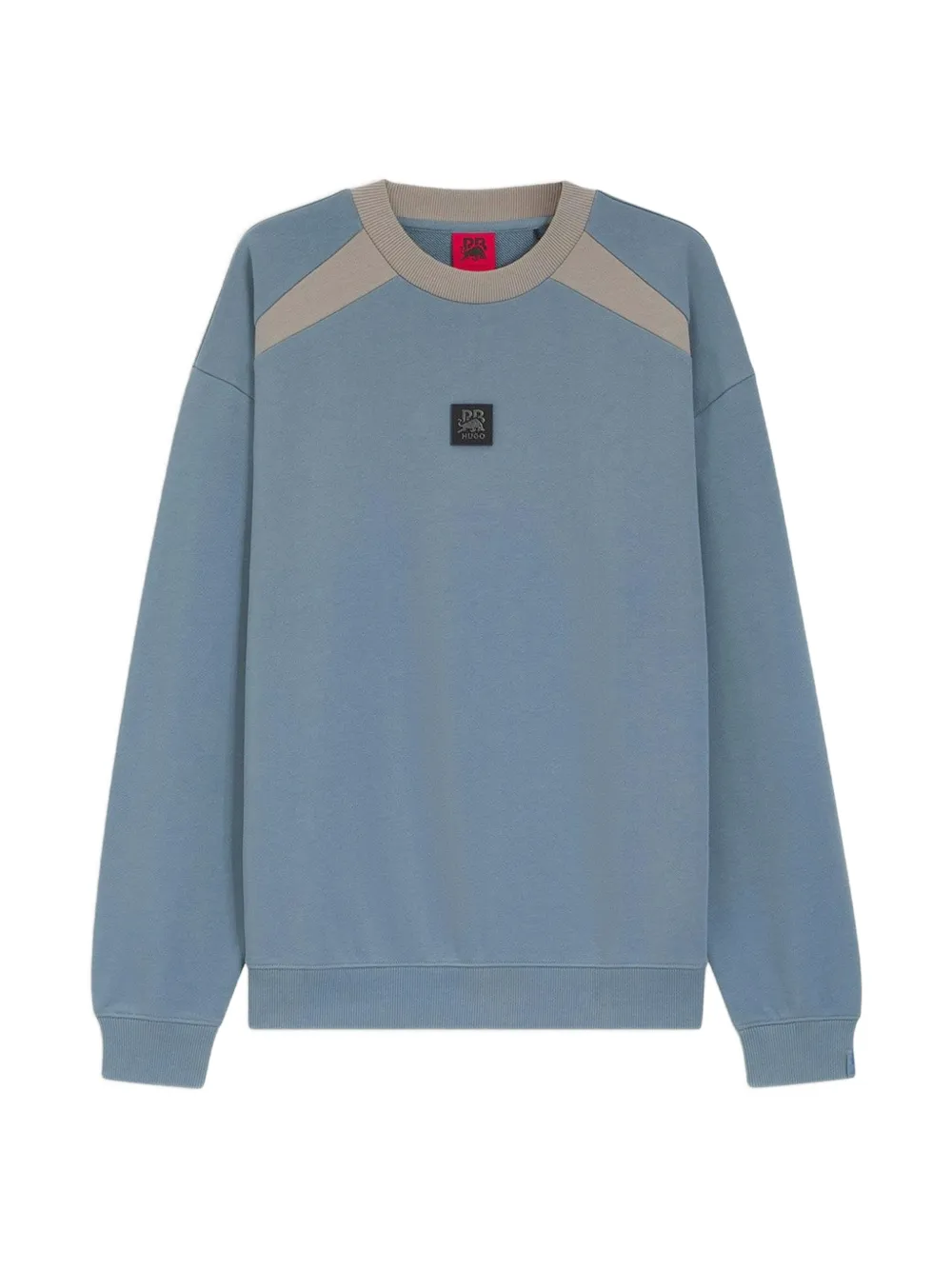 HUGO x RB Davalio panelled logo-patch sweatshirt - Blu