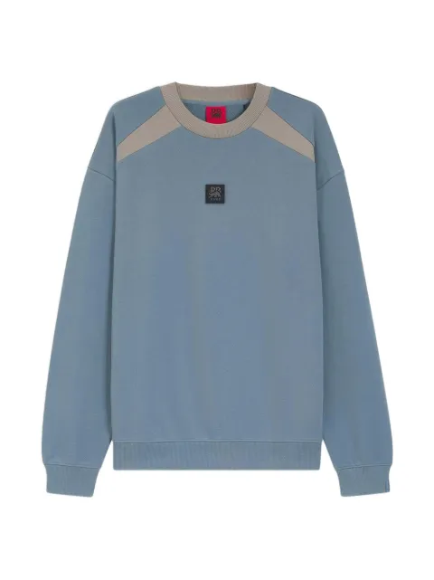 HUGO x RB Davalio panelled logo-patch sweatshirt