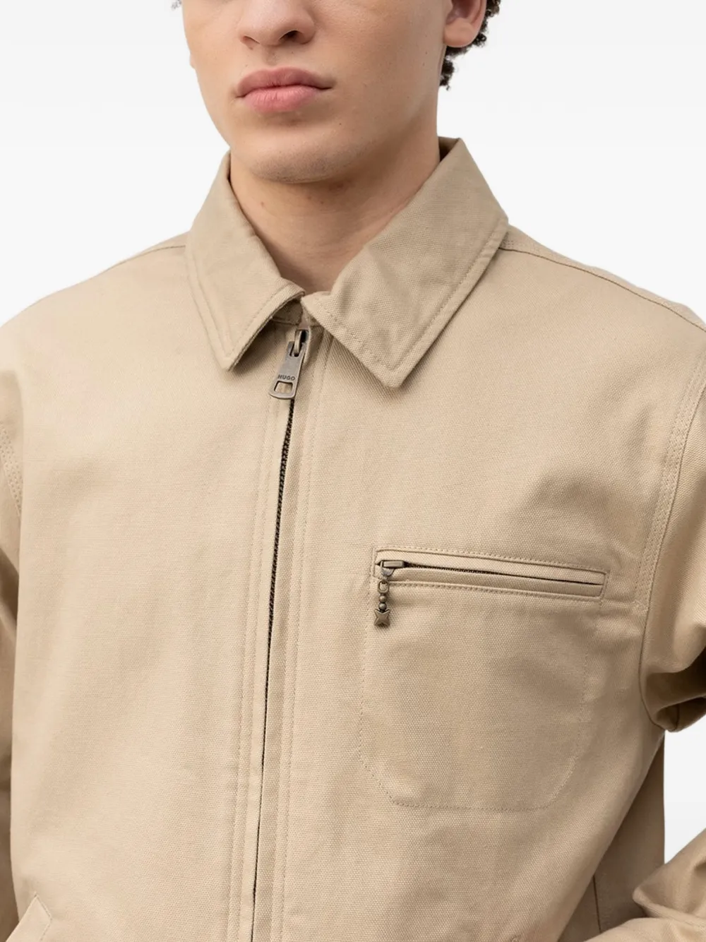  Hugo Zipped Shirt Jacket - Neutrals 
