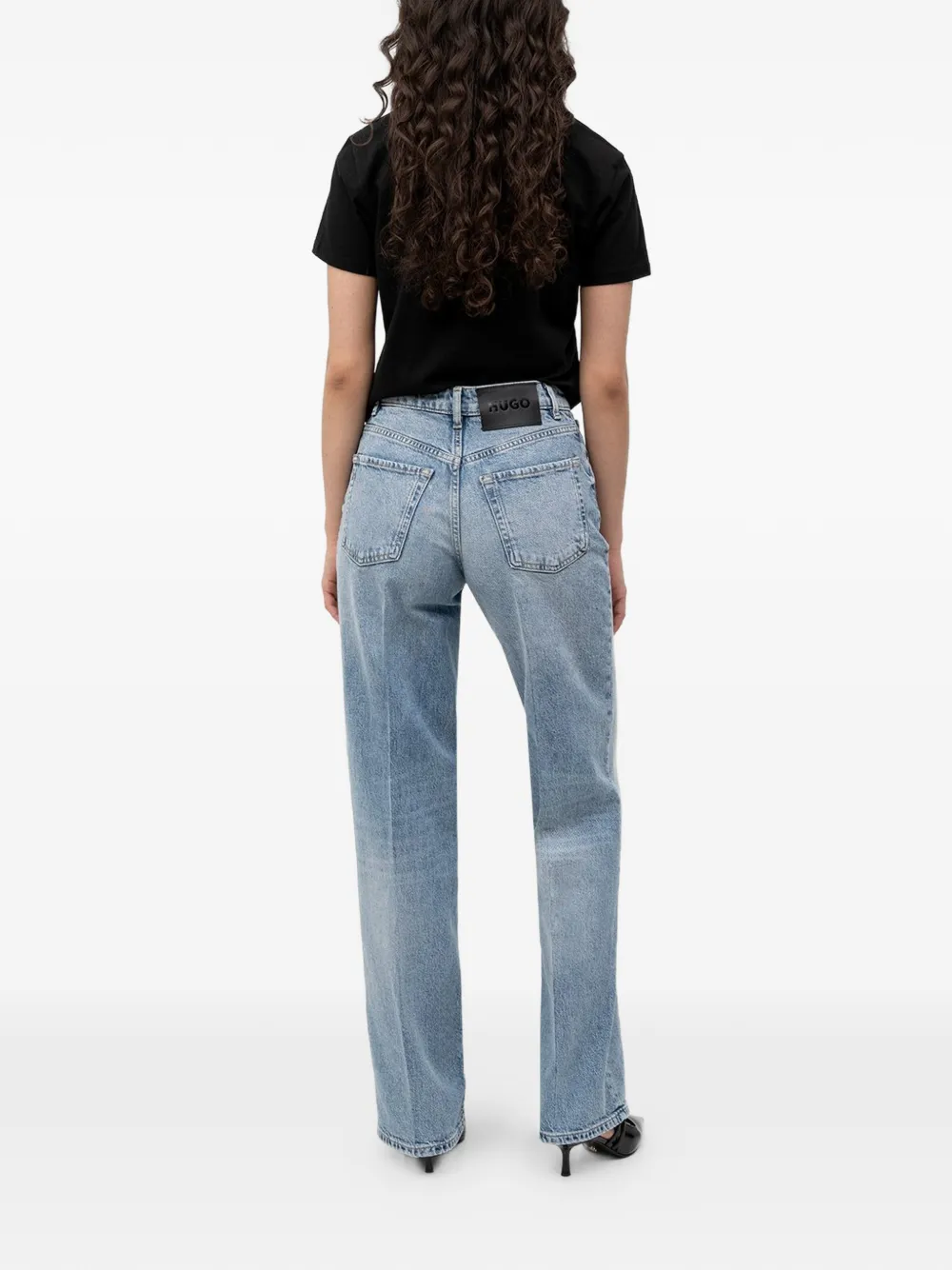 HUGO Straight jeans Blauw