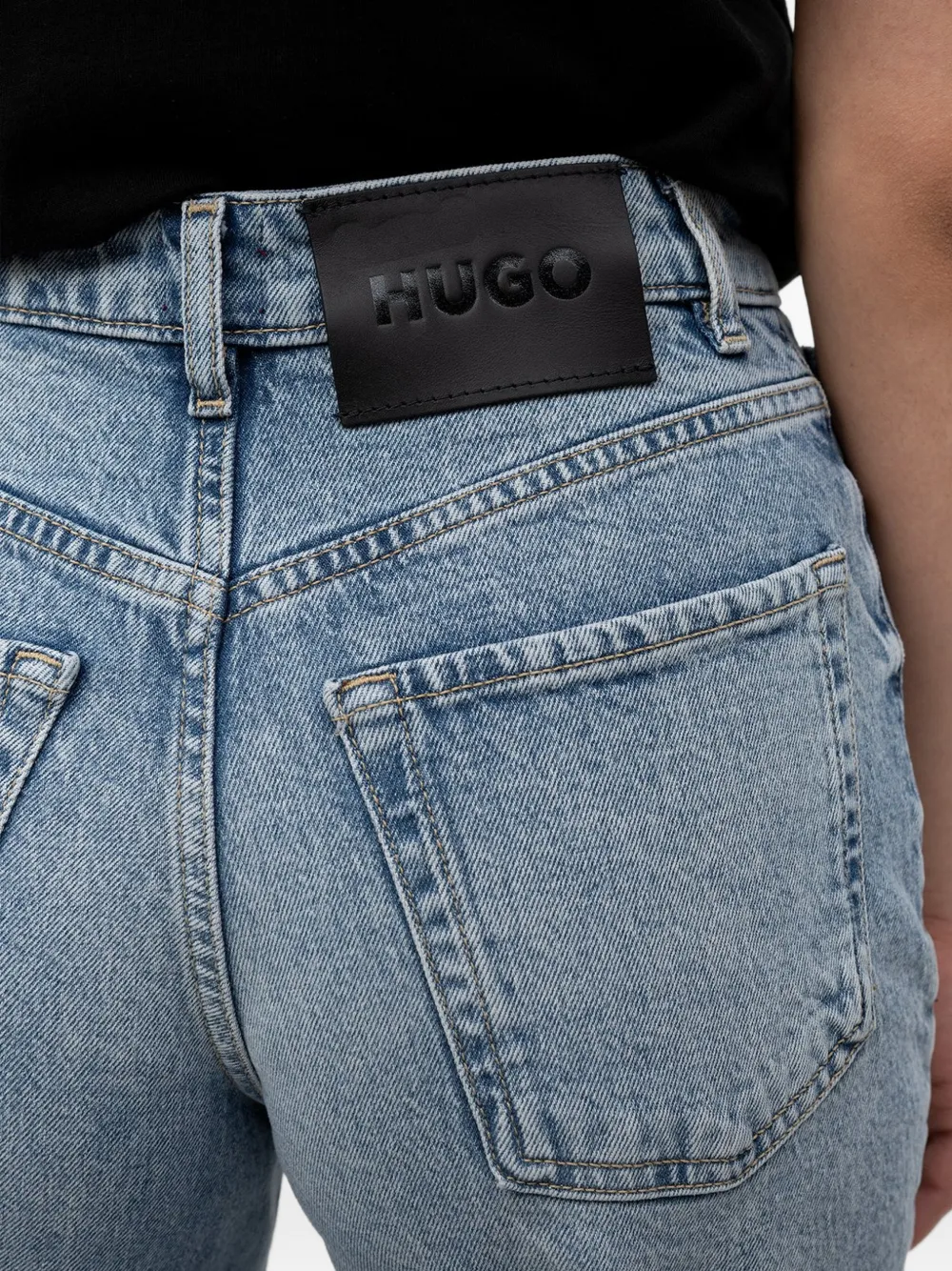 HUGO Straight jeans Blauw