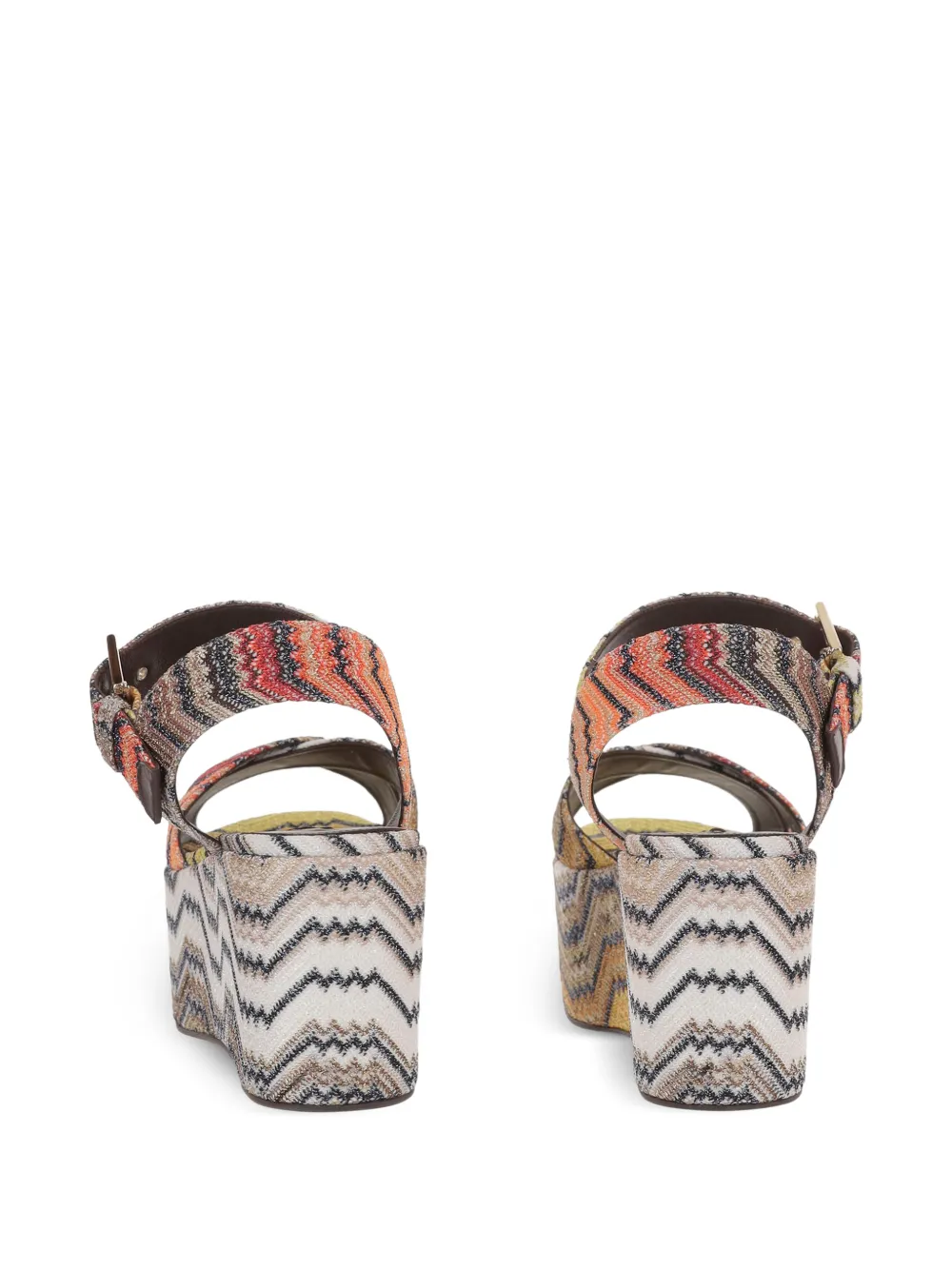 Missoni graphic-print platform sandals Oranje
