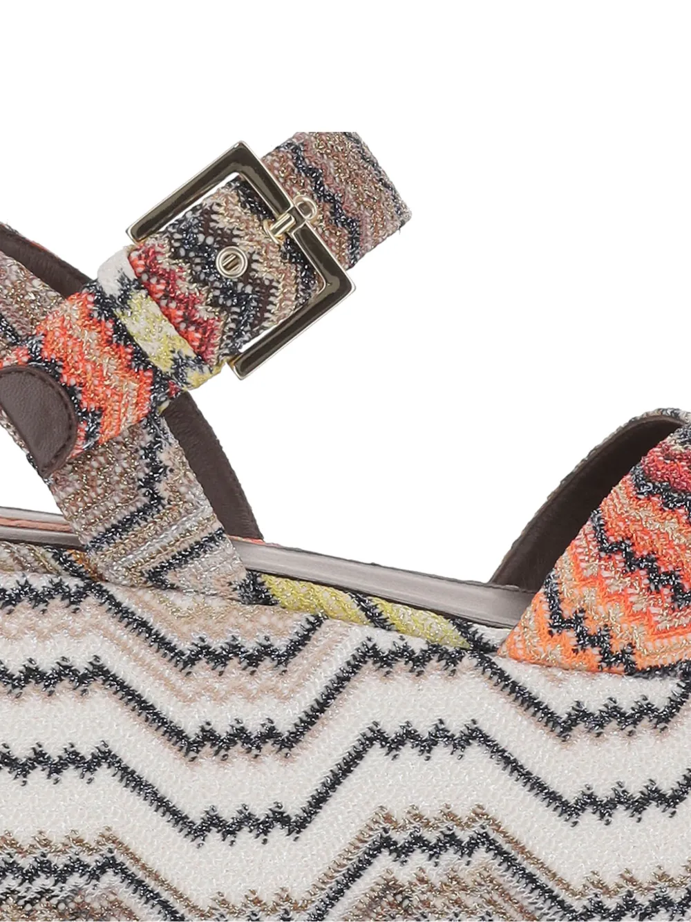 Missoni graphic-print platform sandals Oranje