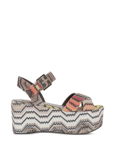 Missoni sandalias con plataforma y estampado gráfico