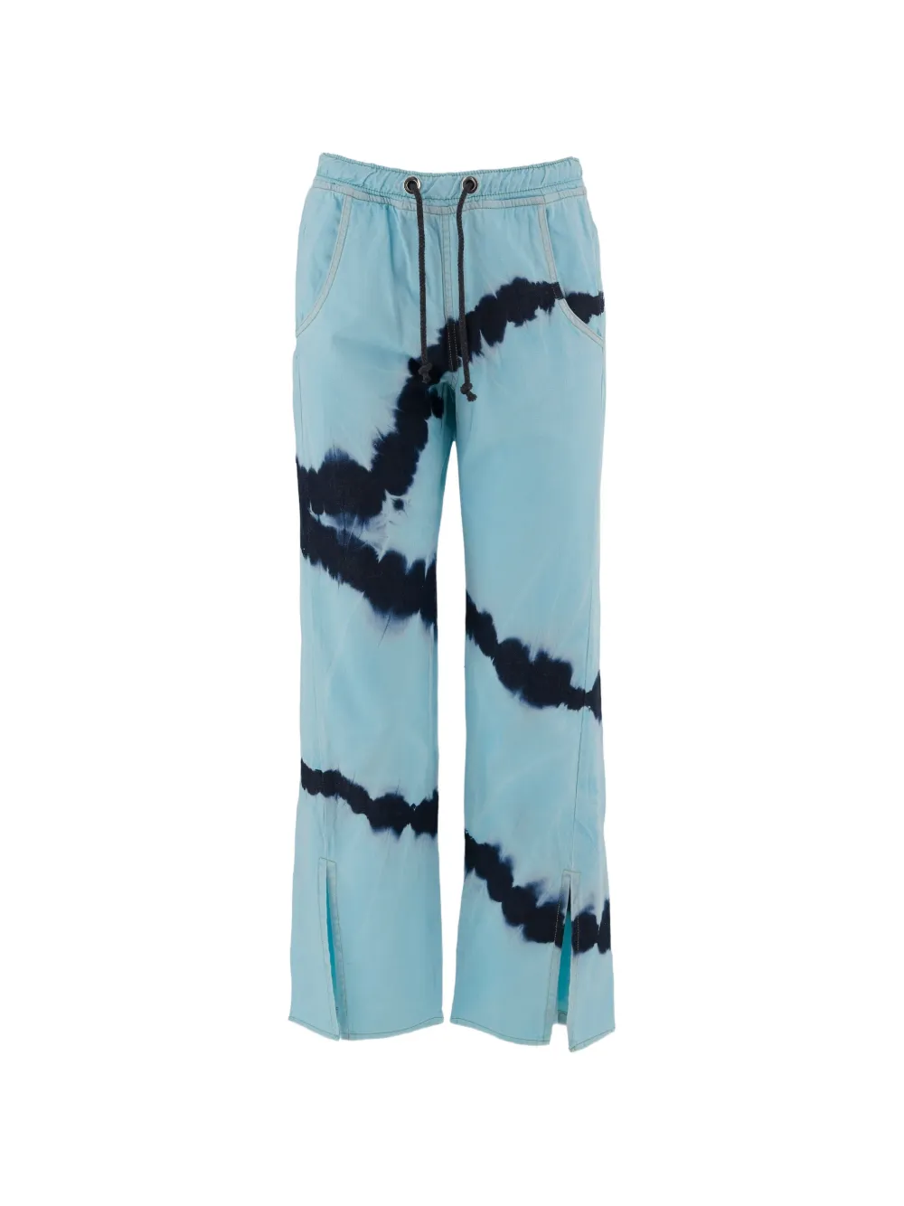 DON'T @ ME drawstring tie-dye jeans - Blu