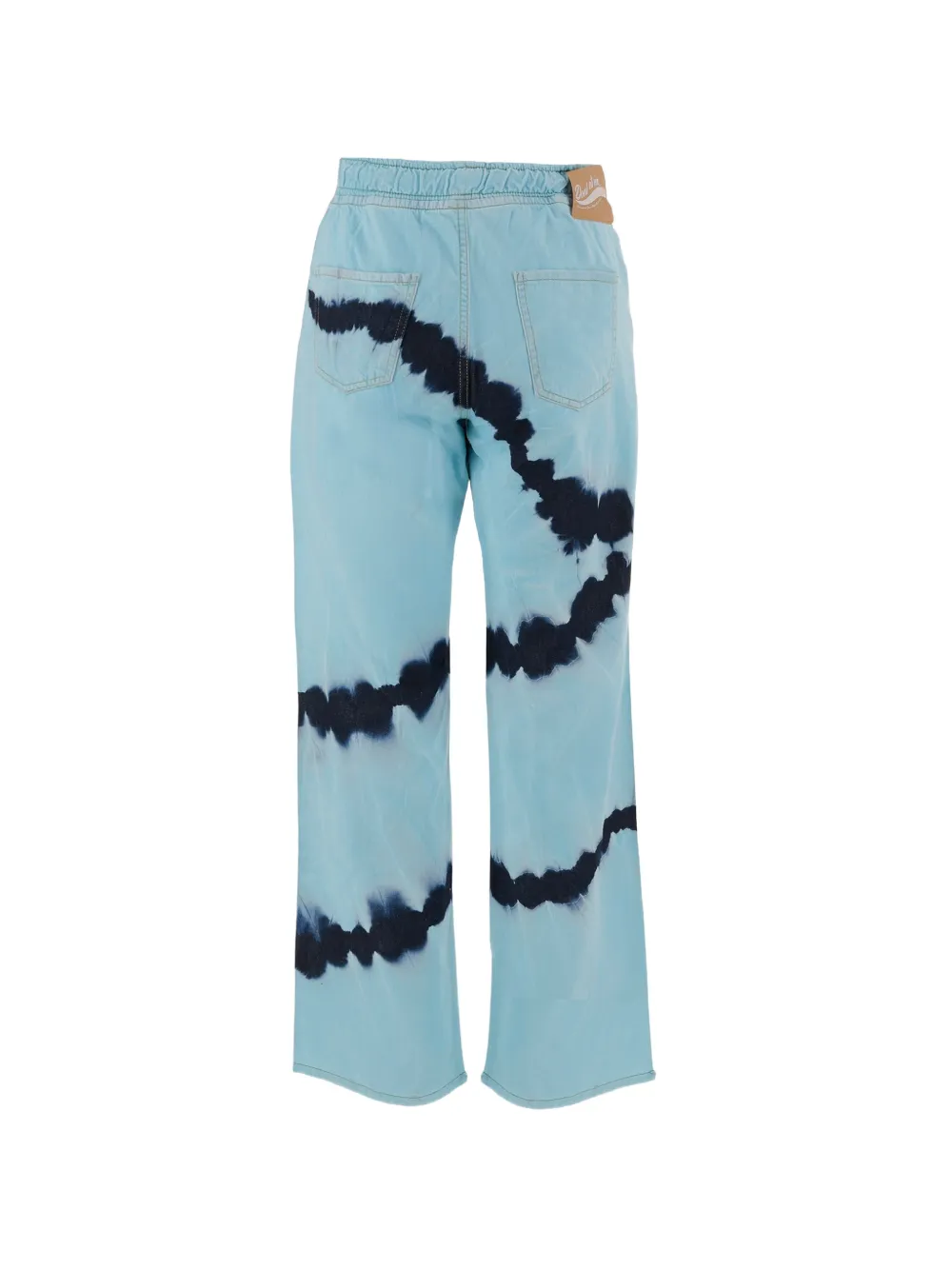  Don't @ Me Drawstring Tie-dye Jeans - Blue 