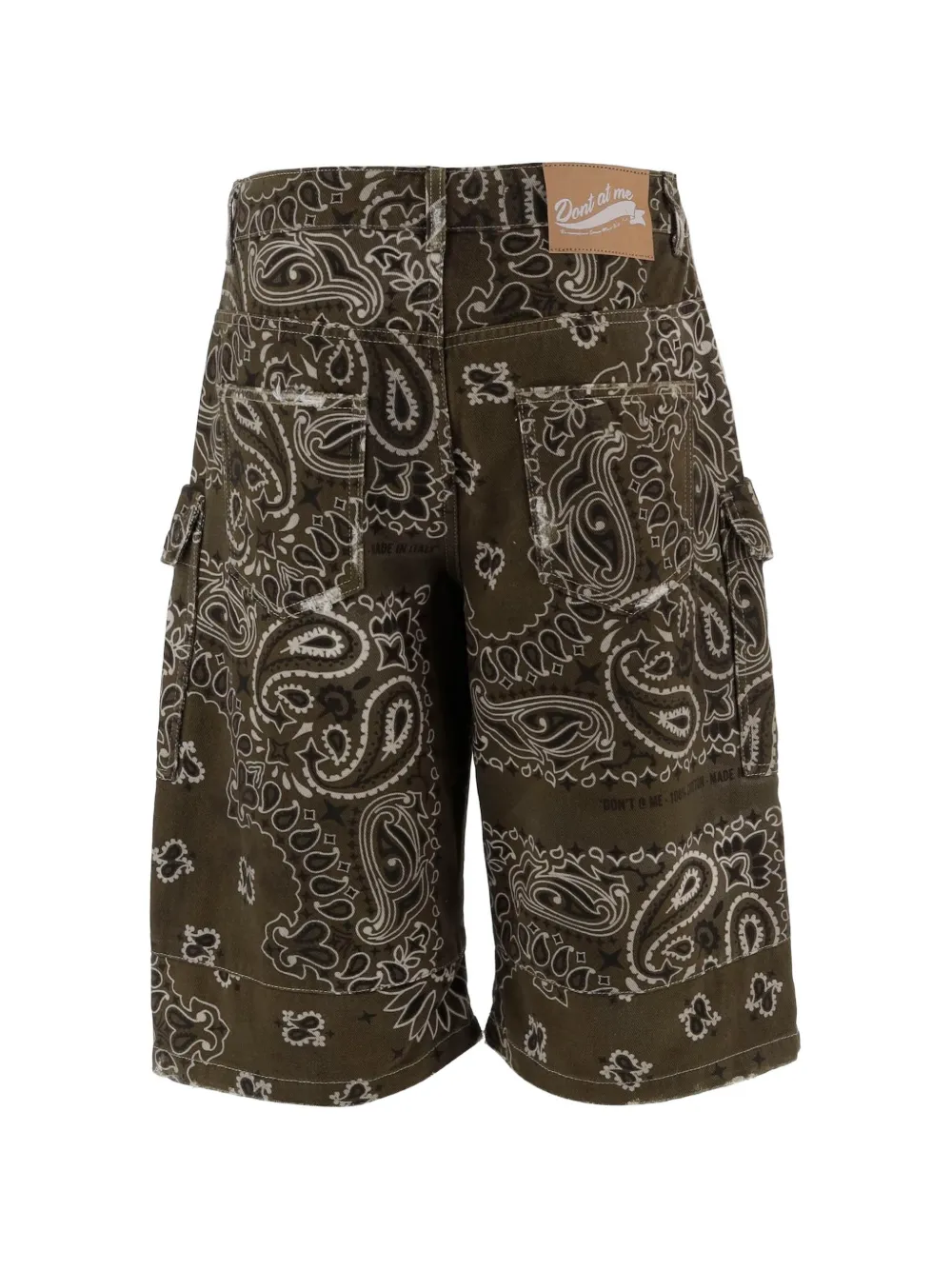  Don't @ Me Bandana-print Multi-pocket Shorts - Green 